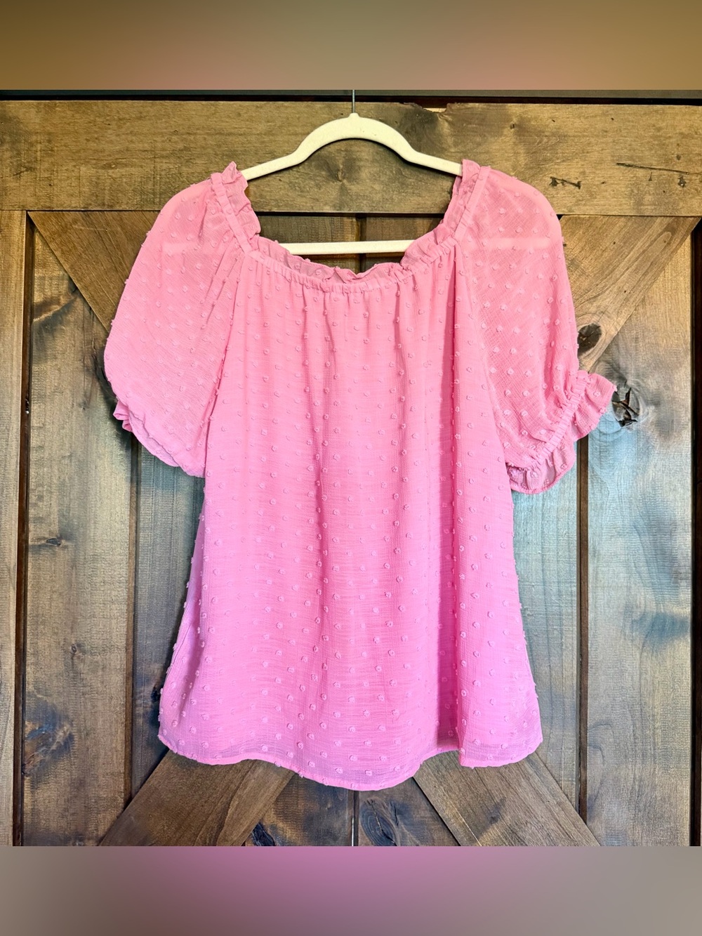 EUC CeCe Bubblegum Pink Scoop Neck Blouse - Picture 9 of 12